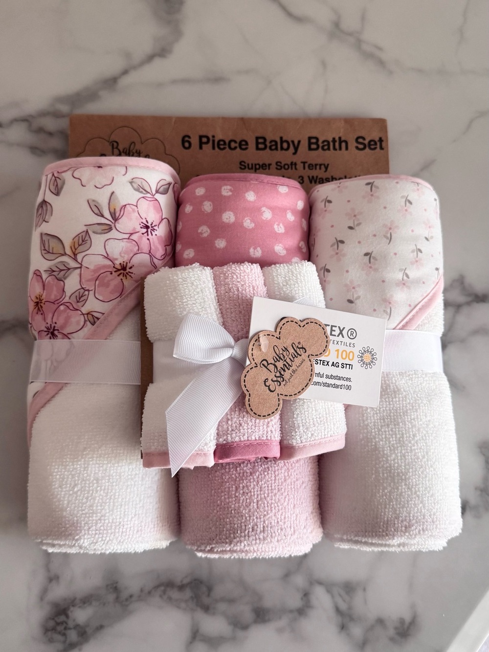 Newborn Baby Girl Hooded Towels